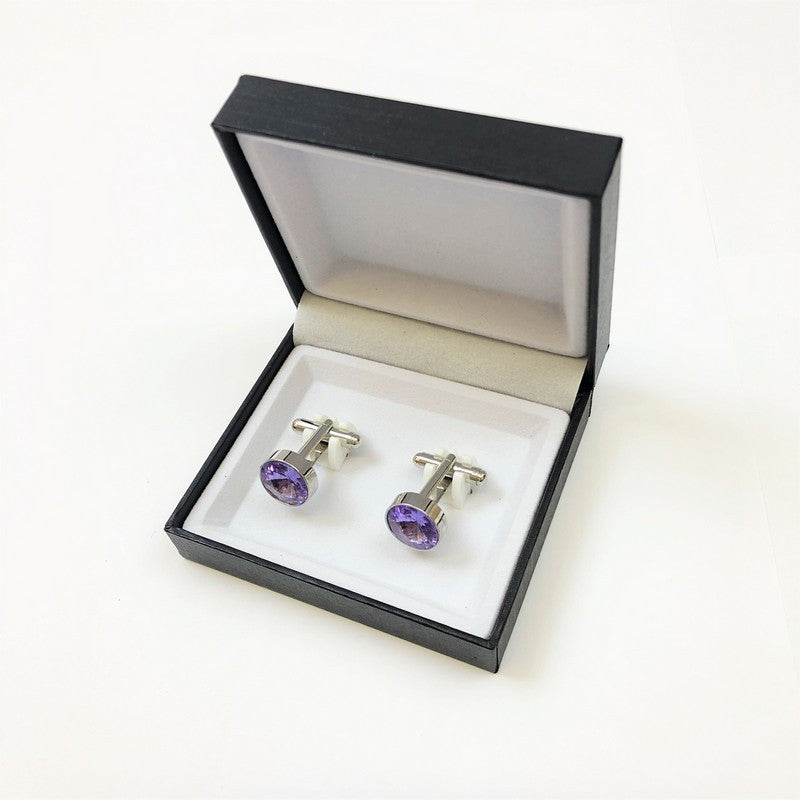 Round Gemstone Cufflinks-1