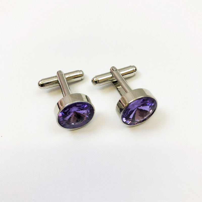 Round Gemstone Cufflinks-0