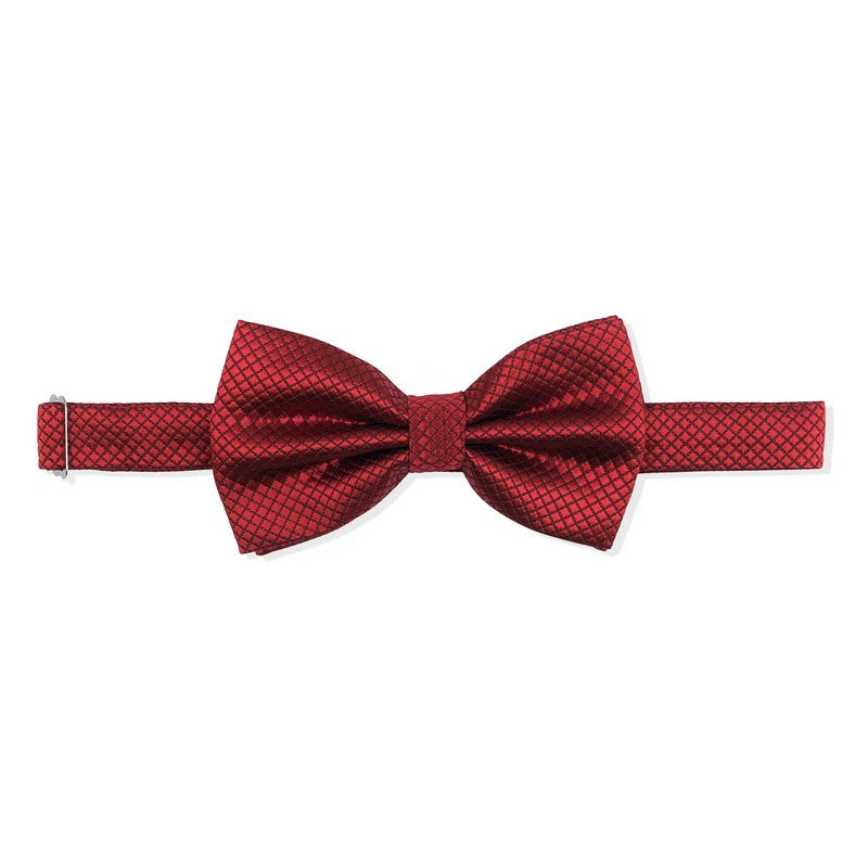 Maroon Diamond Mesh Bow Tie-0