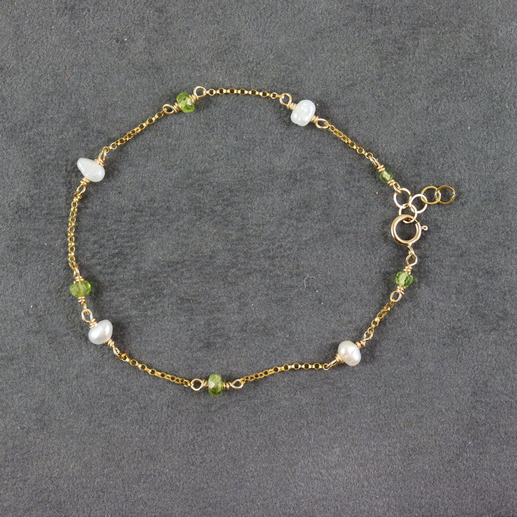 Peridot Gold Bracelet