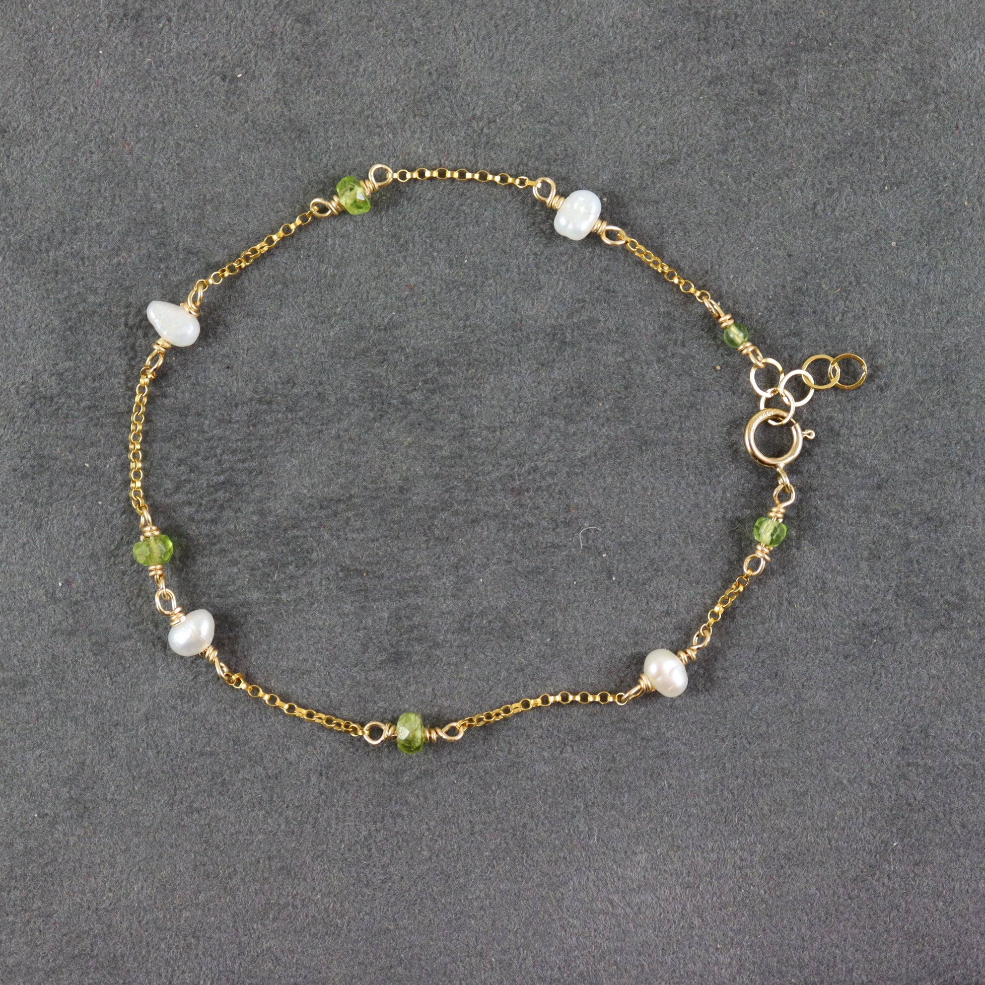 Peridot Gold Bracelet