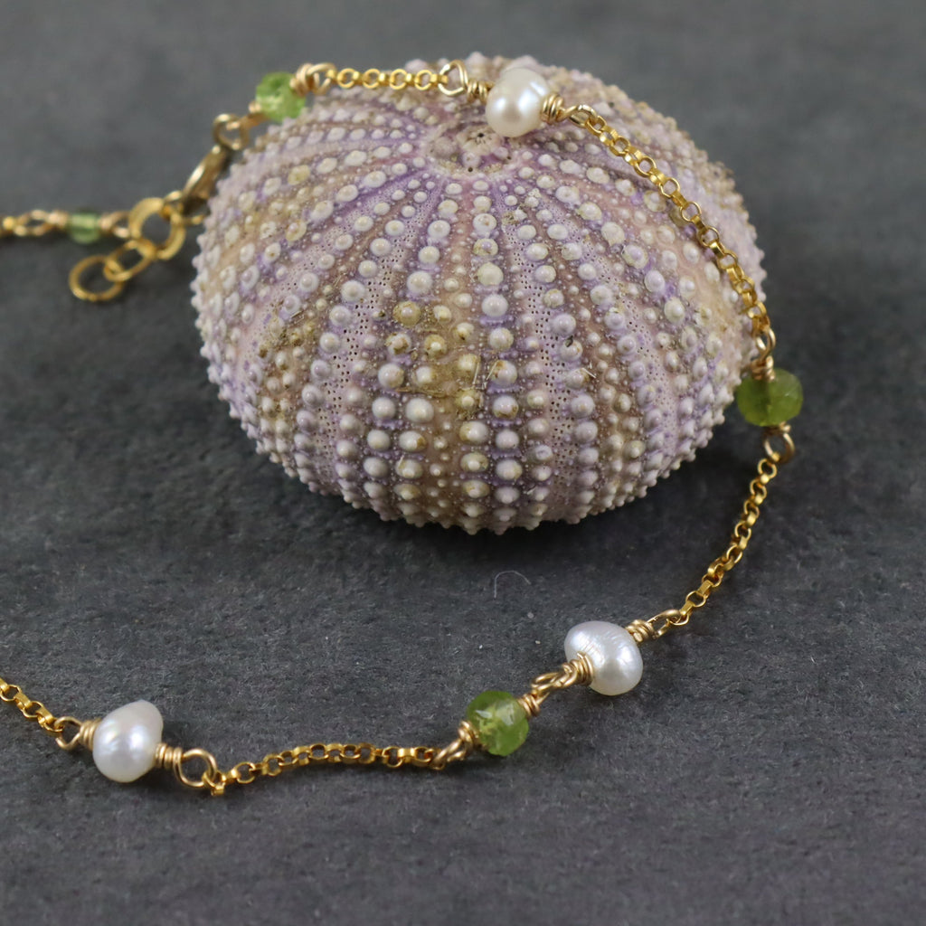 Peridot Gold Bracelet