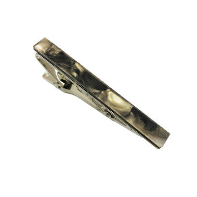 Brown Marble Effect Tie Clip-2