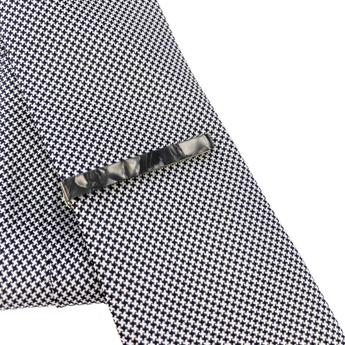 Grey Marble Effect Tie Clip-1