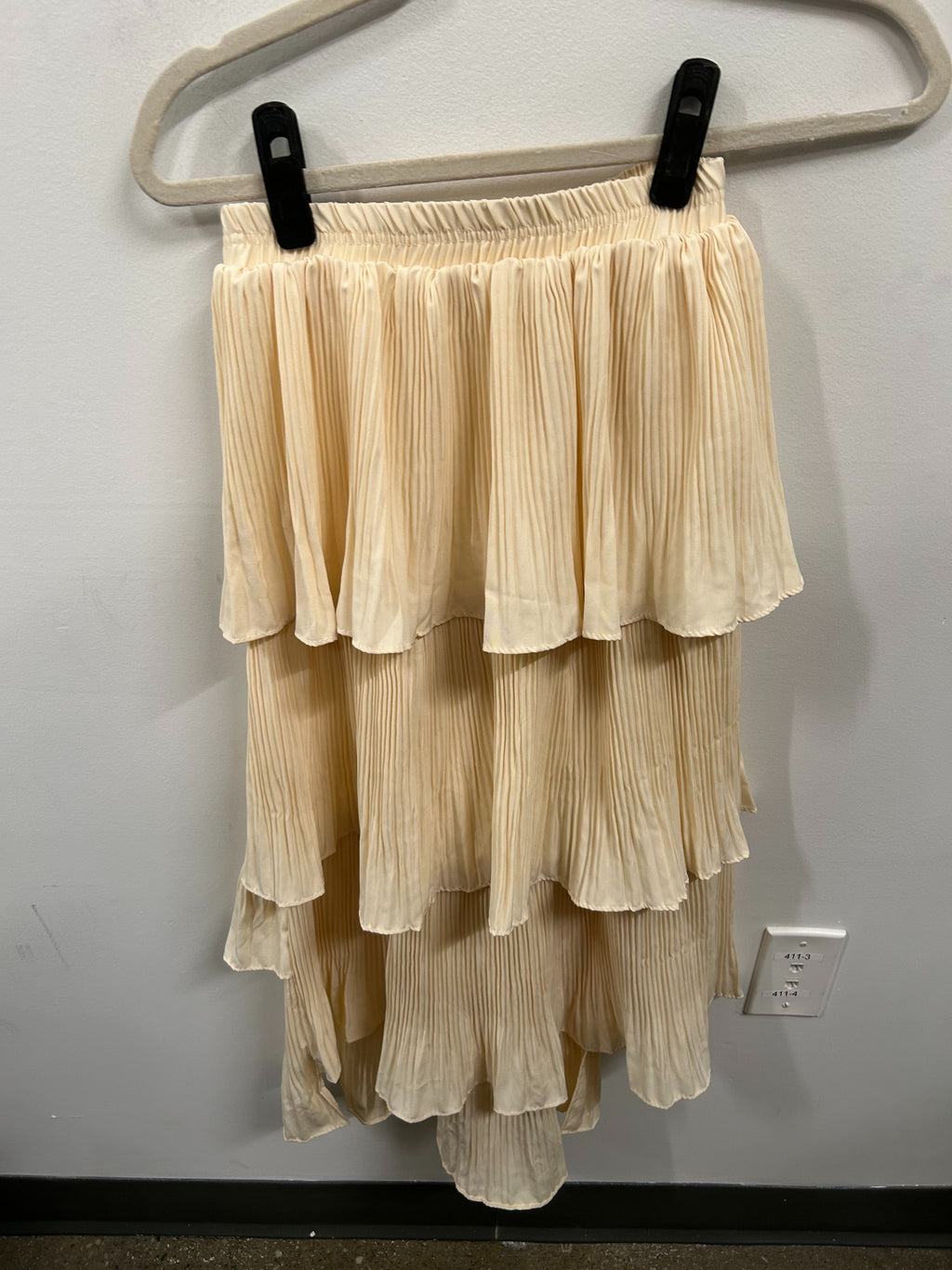 Isolde Tiered Pleated Maxi Skirt-2