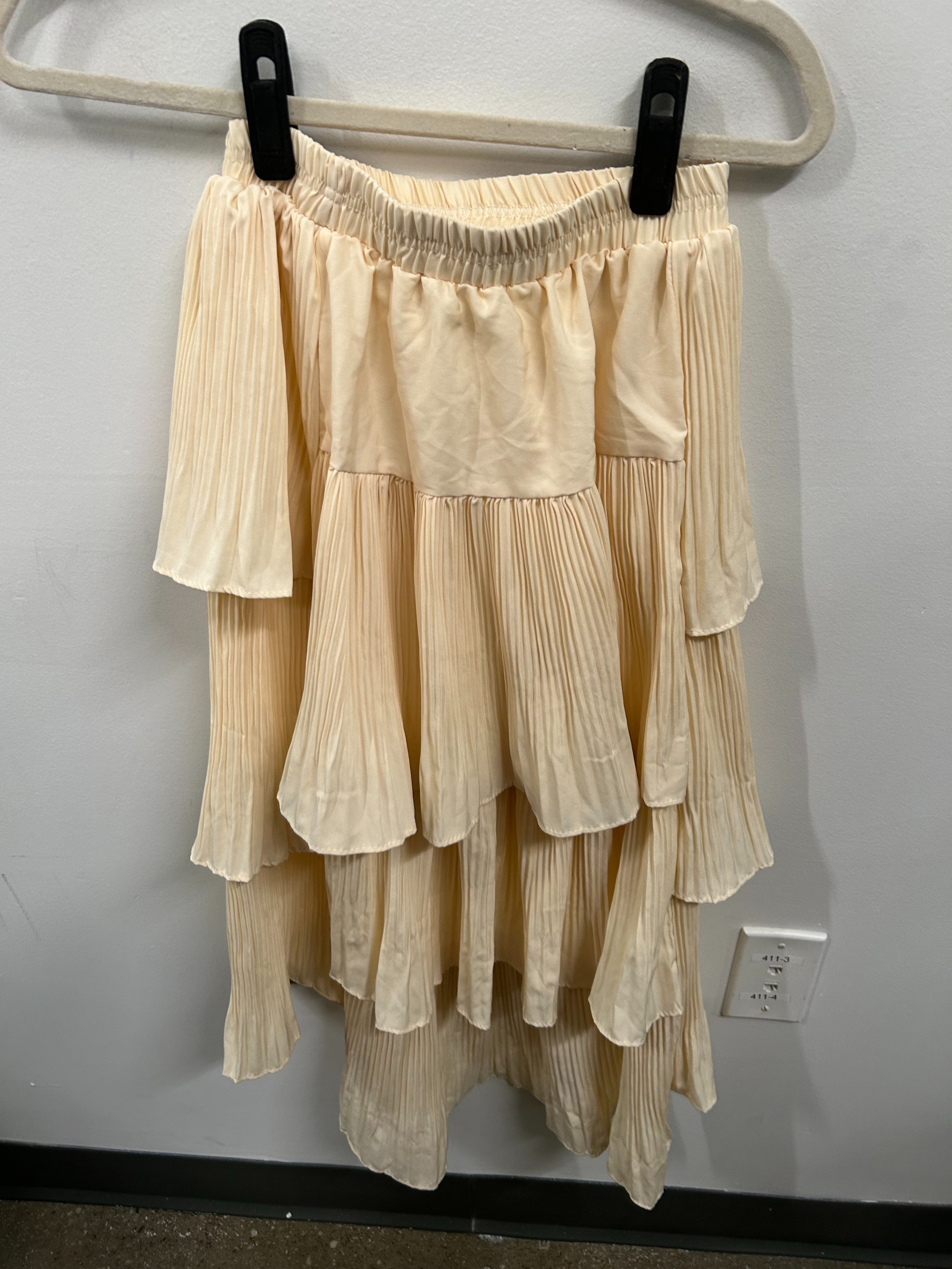Isolde Tiered Pleated Maxi Skirt-1