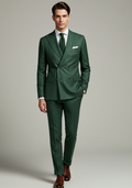 Green Double-Breasted Suit-0