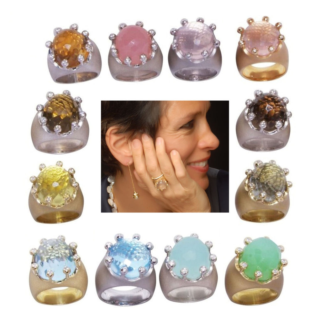 The Imperial Crown Ring- 20 Carat Gemstones with Diamonds in 18K Gold