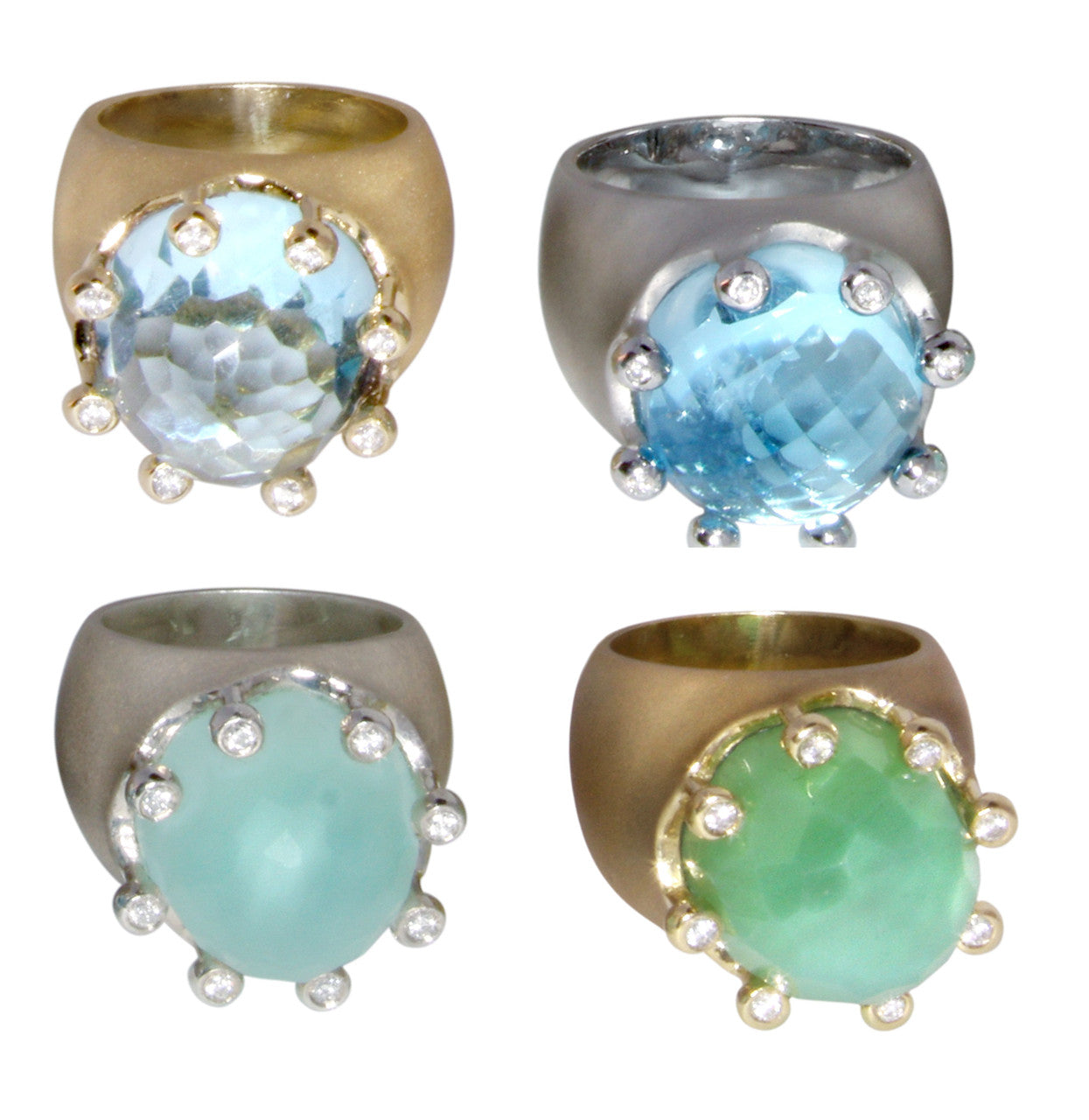 The Imperial Crown Ring- 20 Carat Gemstones with Diamonds in 18K Gold