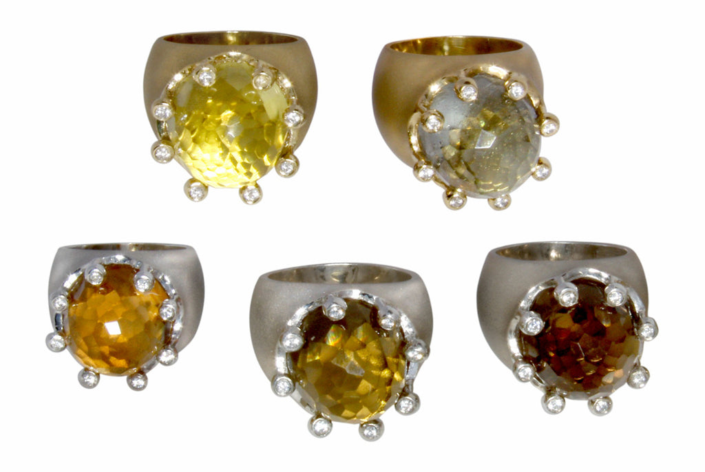 The Imperial Crown Ring- 20 Carat Gemstones with Diamonds in 18K Gold