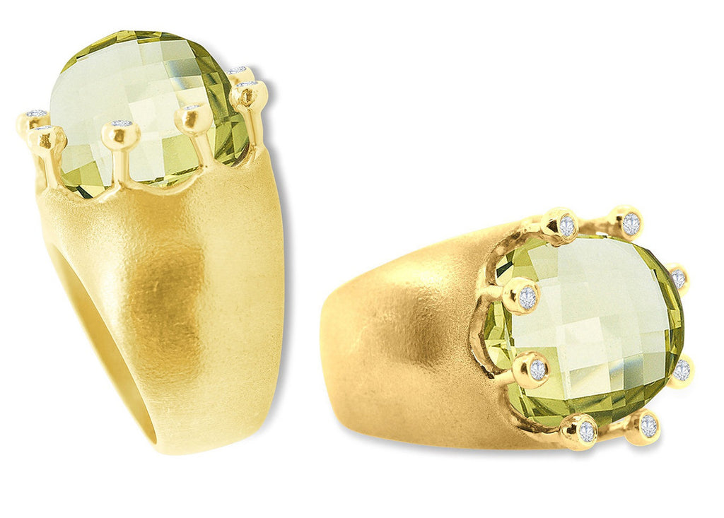 The Imperial Crown Ring- 20 Carat Gemstones with Diamonds in 18K Gold