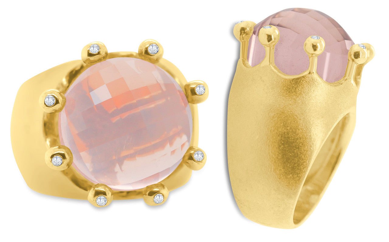 The Imperial Crown Ring- 20 Carat Gemstones with Diamonds in 18K Gold
