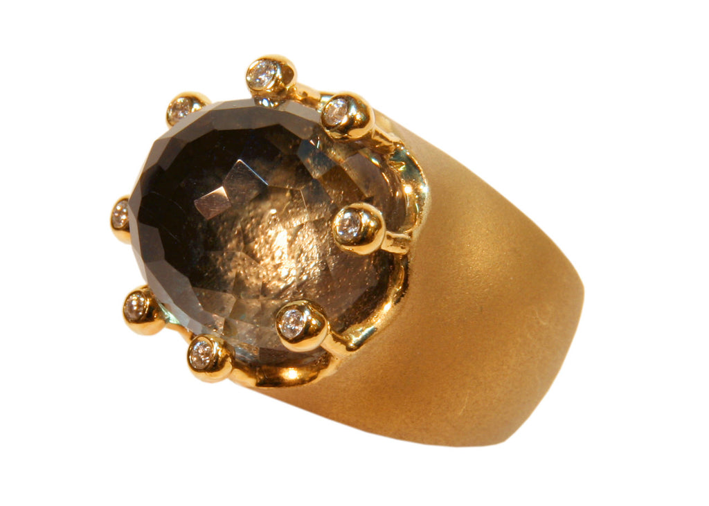 The Imperial Crown Ring- 20 Carat Gemstones with Diamonds in 18K Gold