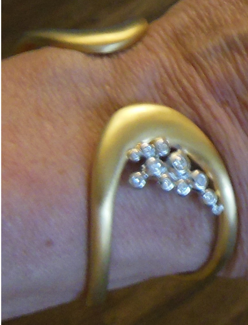 Infinity Cuff Bracelet: Overflowing Diamond Dots. 18K Gold