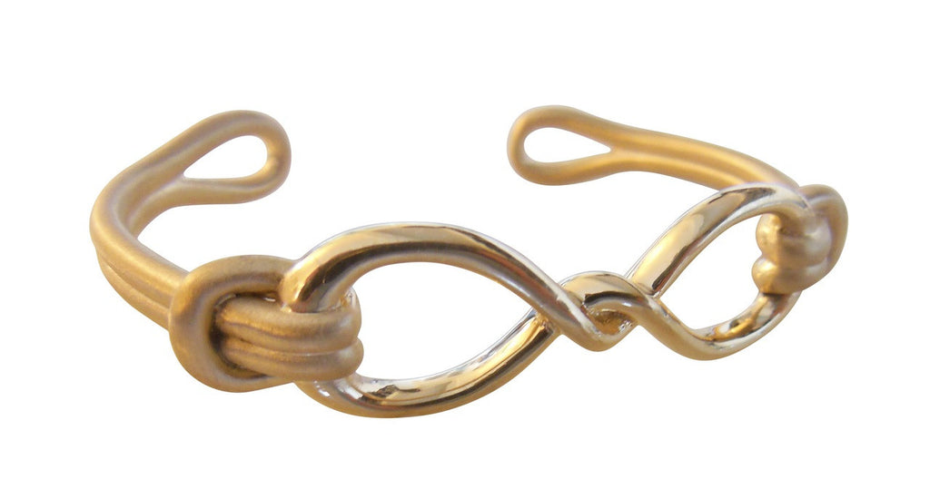 Infinity Knot Cuff Bracelet- 18K Gold. Tied to Infinite Possibilities.