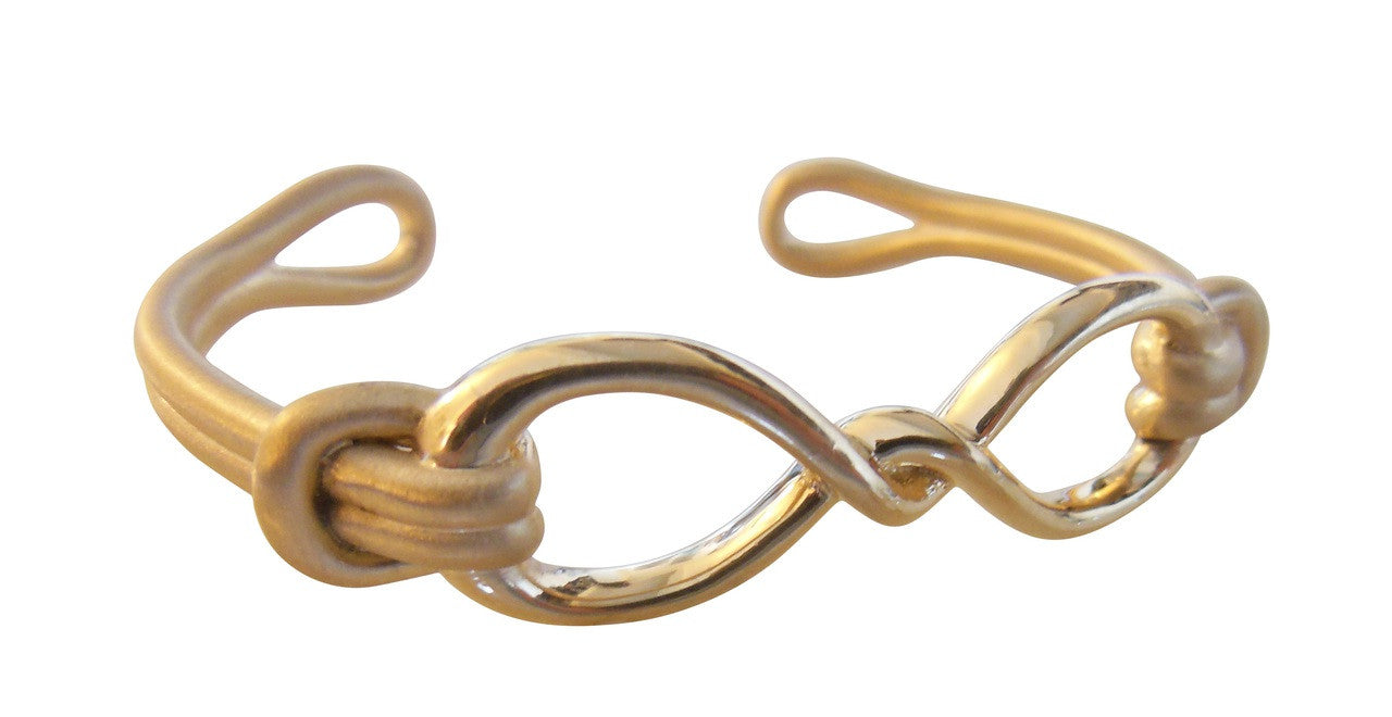 Infinity Knot Cuff Bracelet- 18K Gold. Tied to Infinite Possibilities.