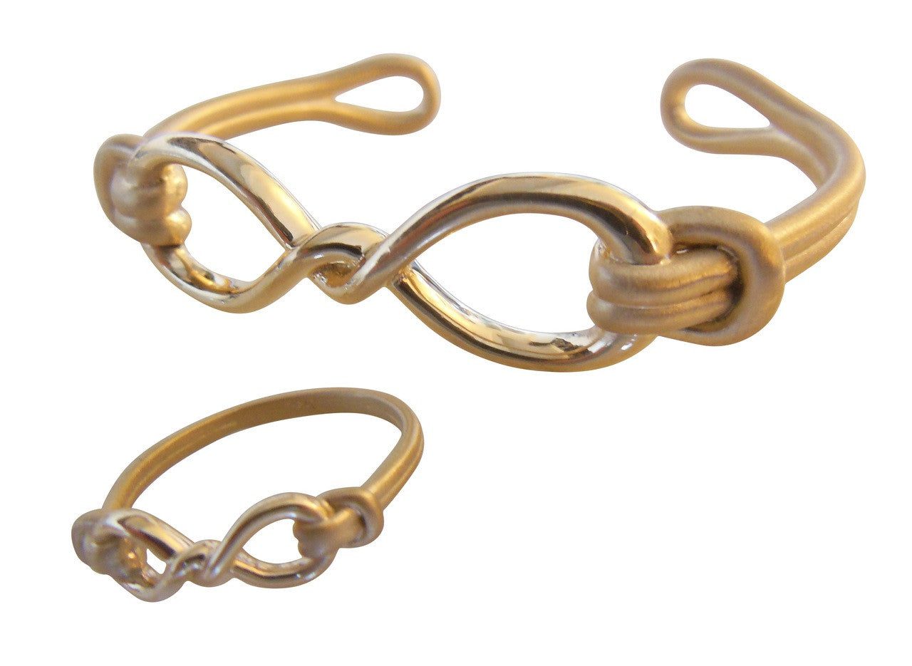 Infinity Knot Cuff Bracelet- 14K Gold. Wrap Yourself in Infinite Possibility
