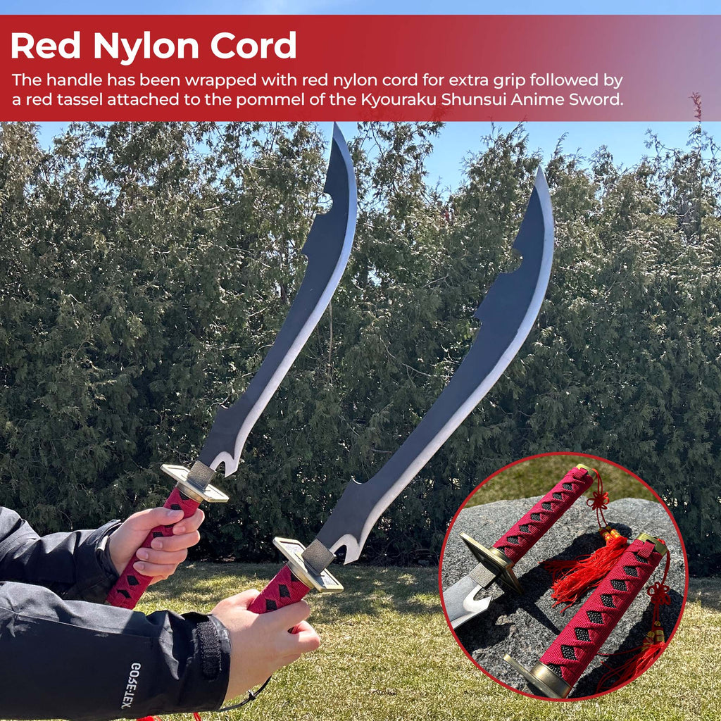 Japanese Scimitar Anime Kyouraku Shunsui Twin Sword Set-4