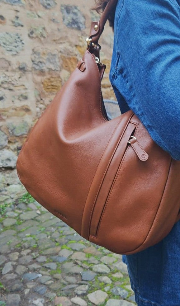 SADDLER "Julia" Real Leather Hobo Bag – Versatile, Stylish & Spacious Design