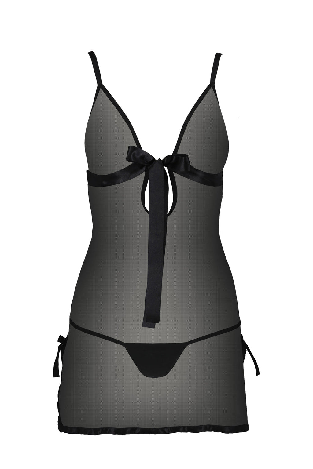 Sexy Sheer Mesh Chemise Casmir Kea Black-2