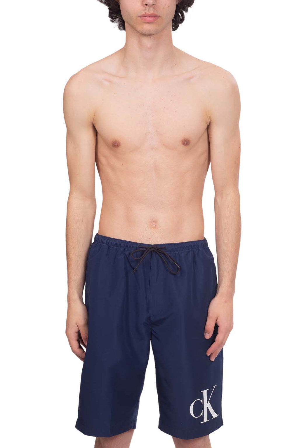 CALVIN KLEIN - Shorts mare surf con monogram-13