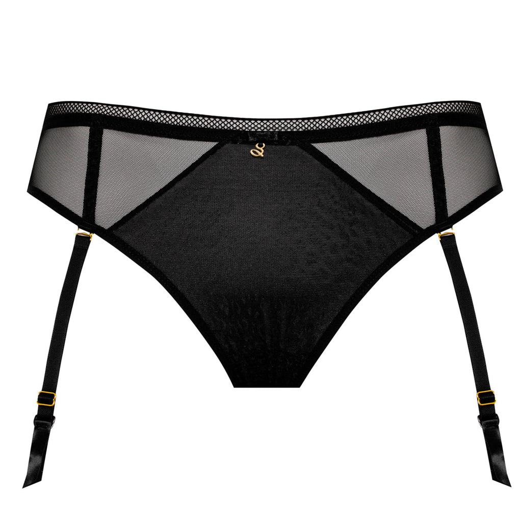 Transparent Tulle Brazilian Garter Panty Samanta Leo-2