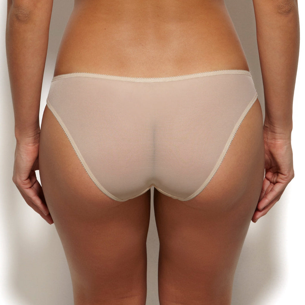 Sheer Lace Bikini Panty Gossard Glossies Lace Nude-1