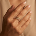 Lacework Elegance Gold Band: Refined Brilliance in 14K Better Gold