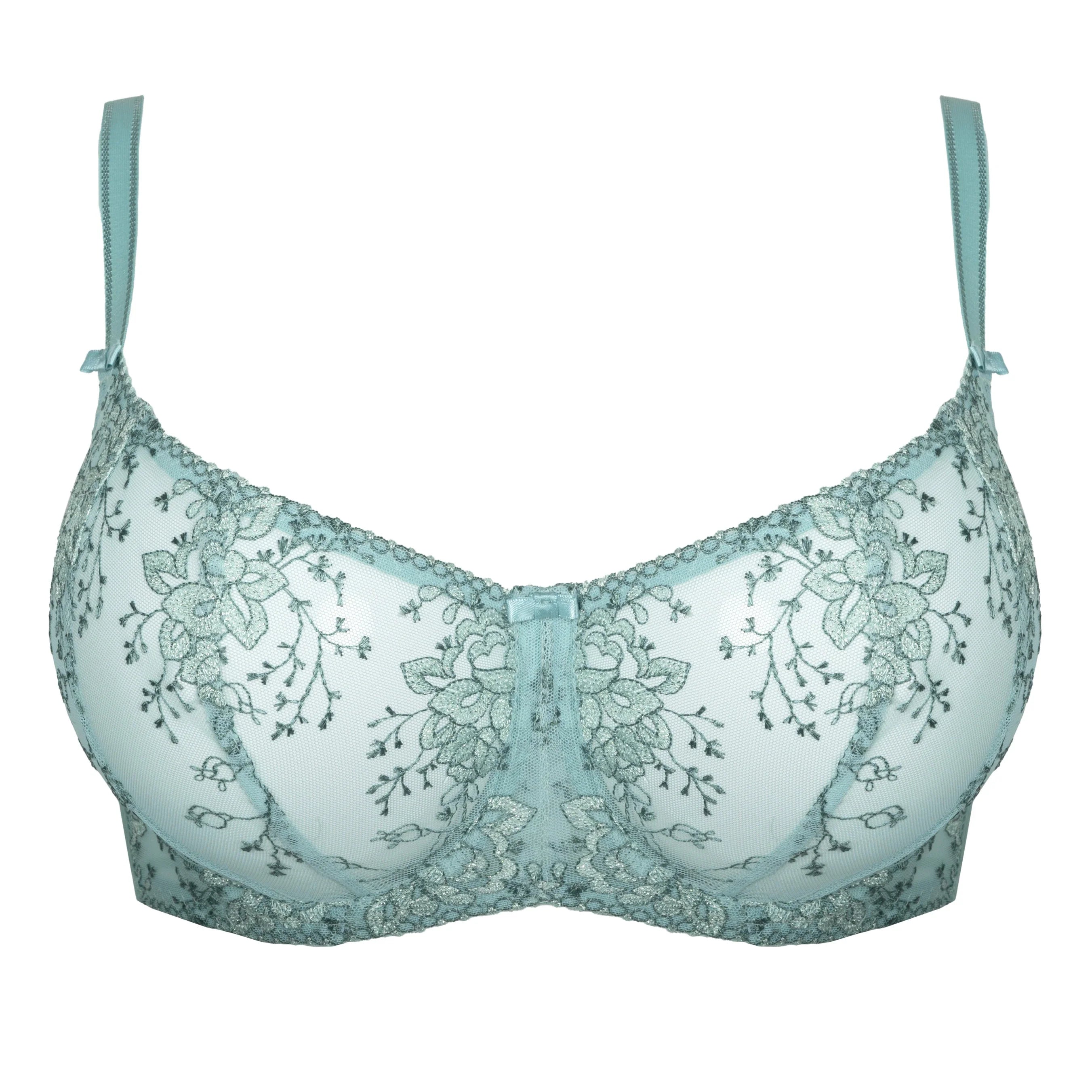 Sheer Embroidery Balconette Bra Laurel-4