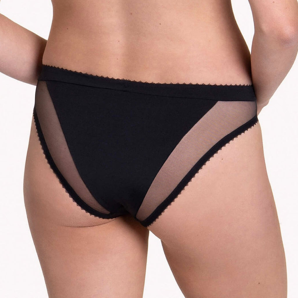 Sexy Sheer Mesh Lace Bikini Panty Lisca Peony Black-1