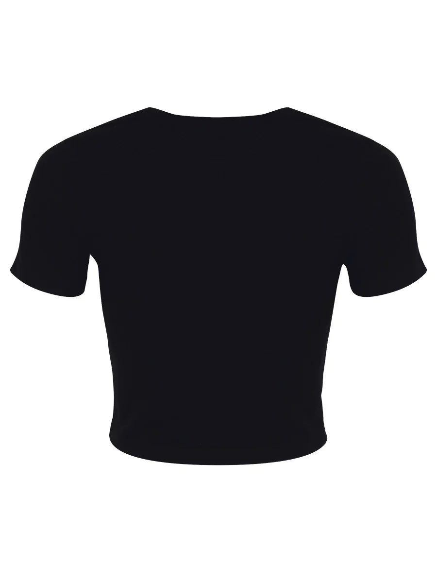 Lover Of Cancelled Plans Black Crop Top