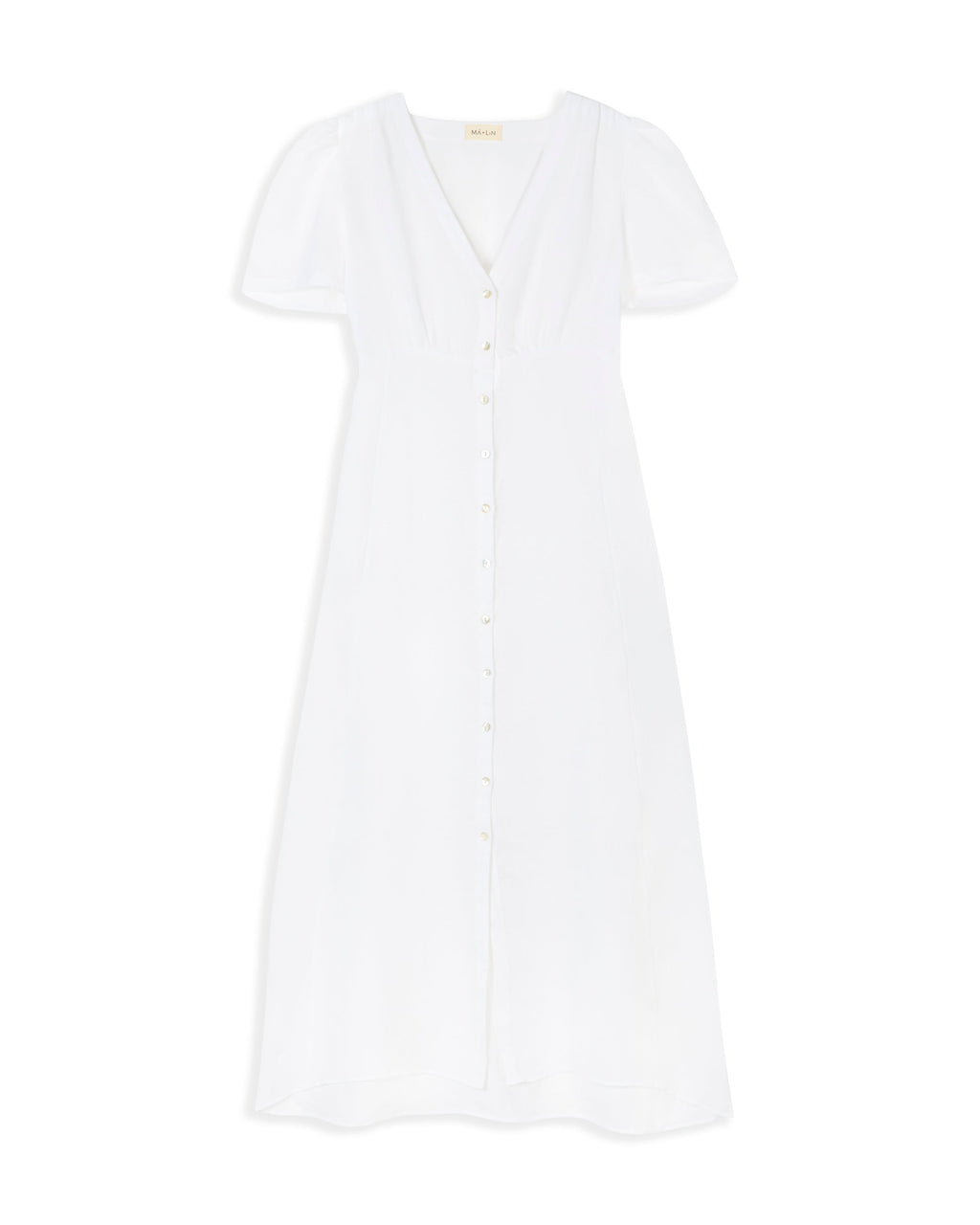 Daisy Linen Dress  - White