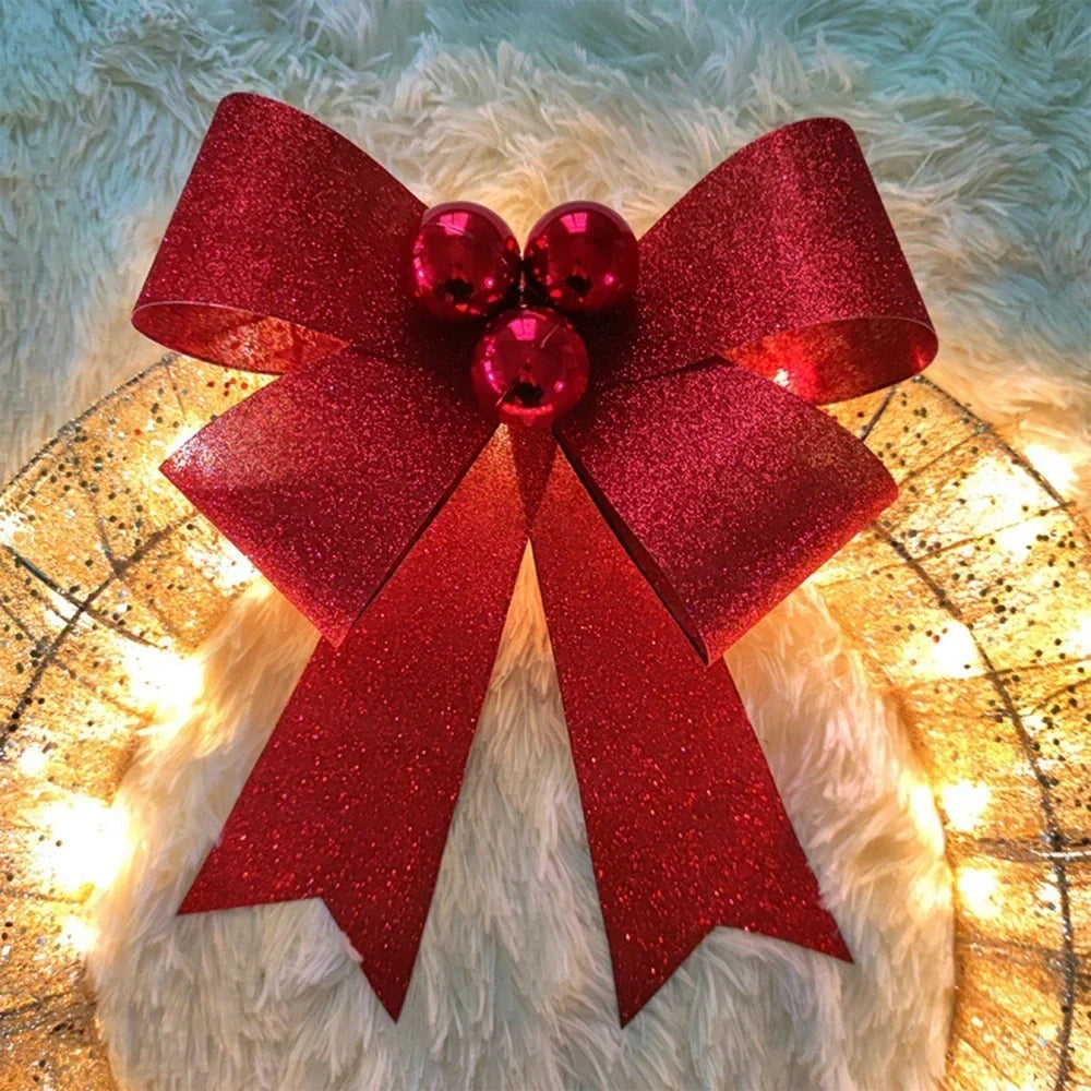 Metal Christmas Wreath with Clear LED Lights