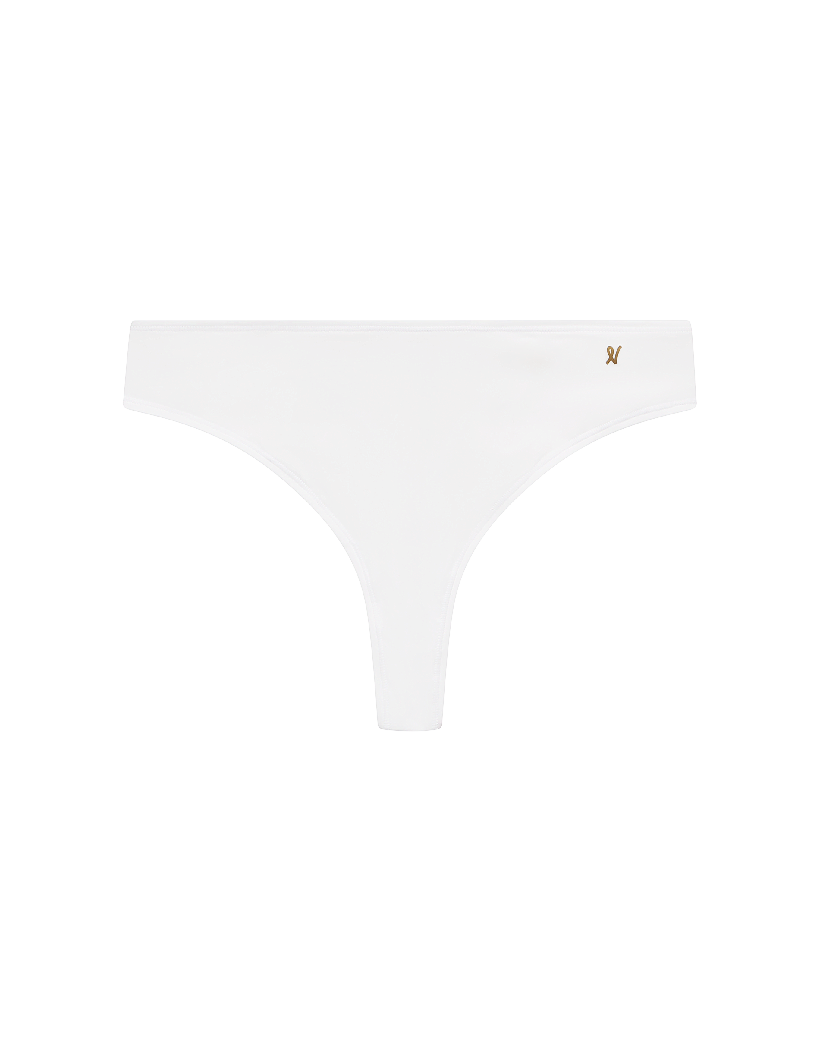 The Stretch Dipped Thong - Cotton White