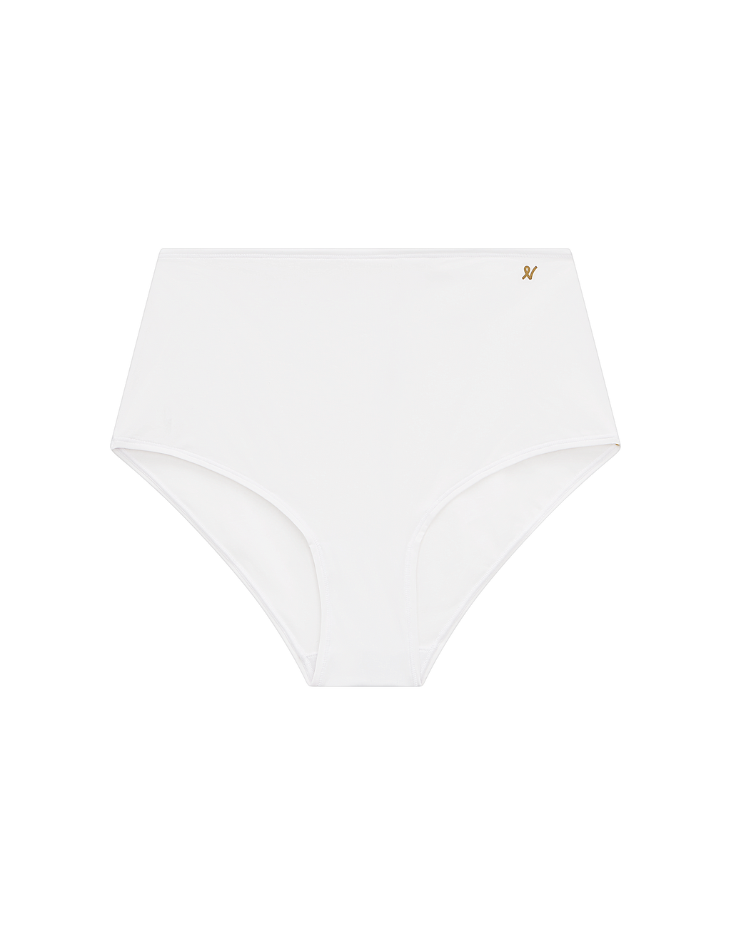 The Stretch High Waisted Brief - Cotton White