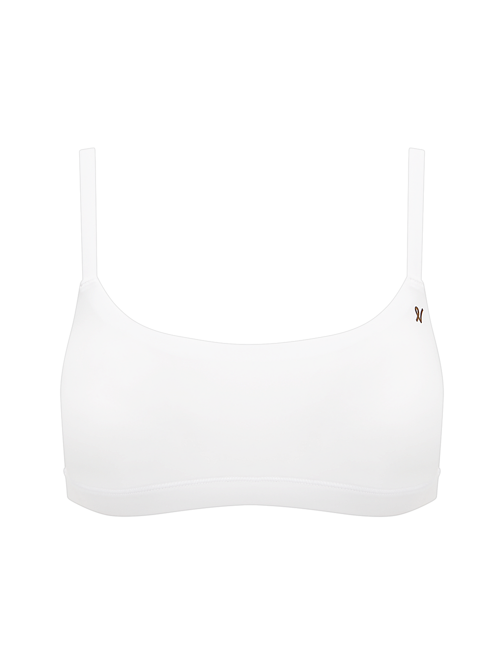 The Stretch Scoop Neck Bralette - Cotton White