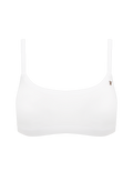 The Stretch Scoop Neck Bralette - Cotton White