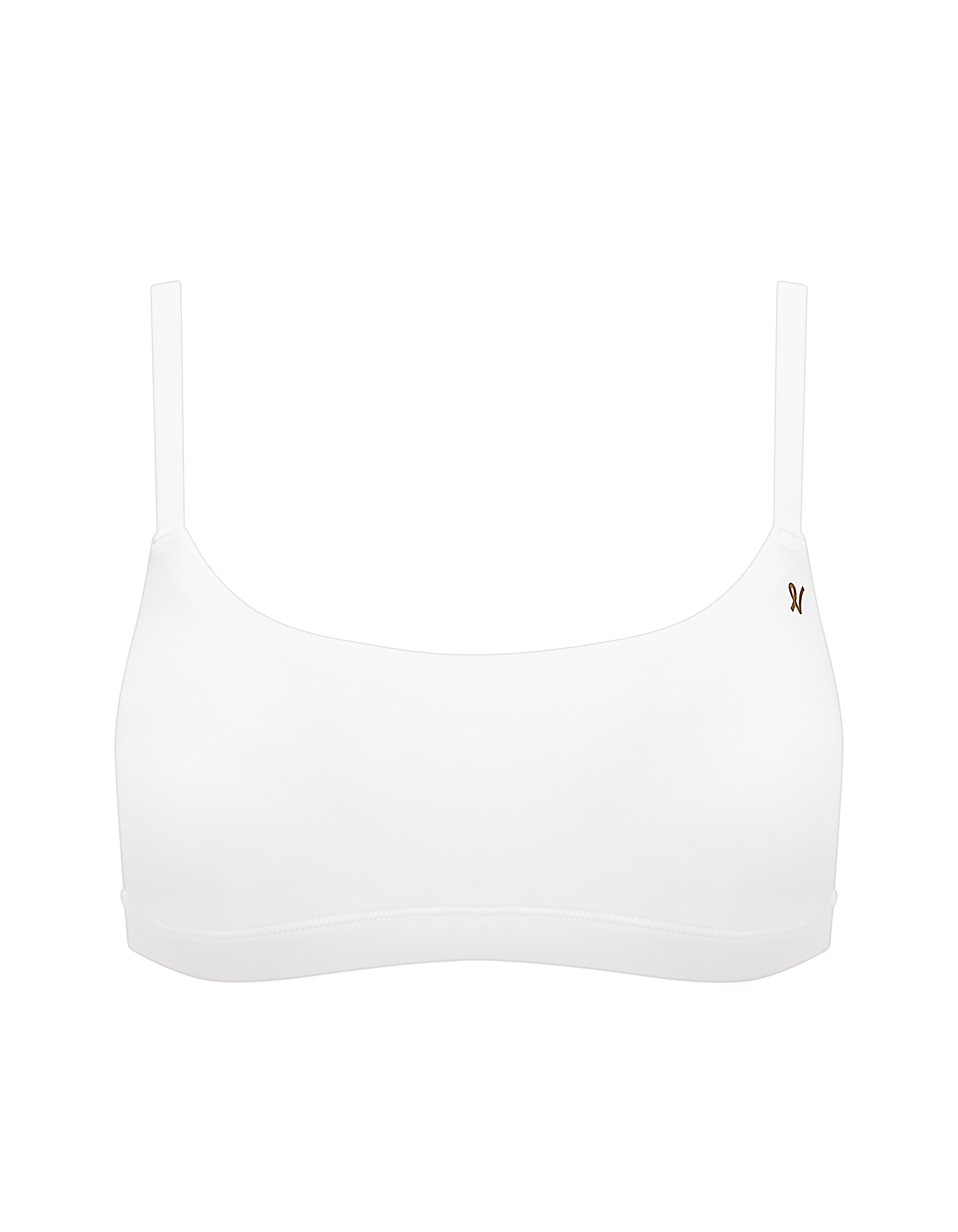 The Stretch Scoop Neck Bralette - Cotton White