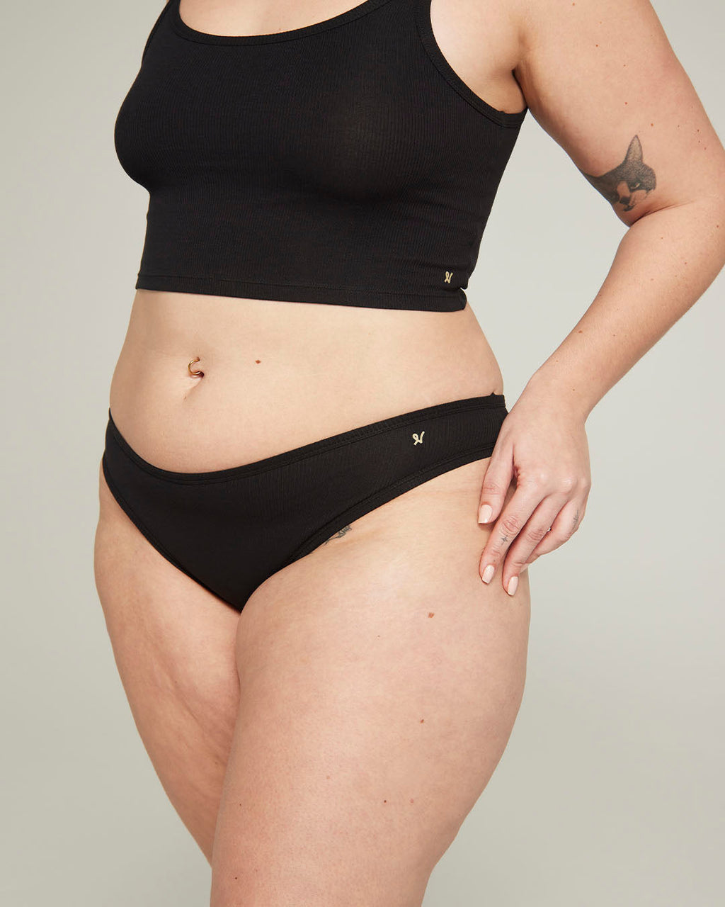 The Organic Cotton Mini Brief 2 Pack - Black