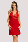 Soft Lace Top V-Neck Petticoat Lavania Red-0
