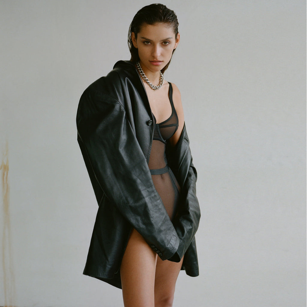 Sheer Mesh Bodysuit Kinga Mist Contour-2
