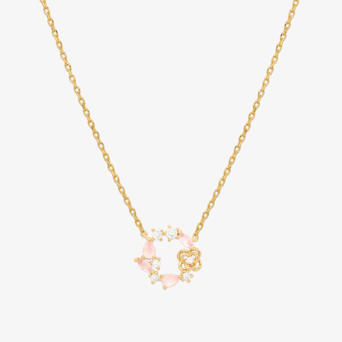 Cubic flower necklace