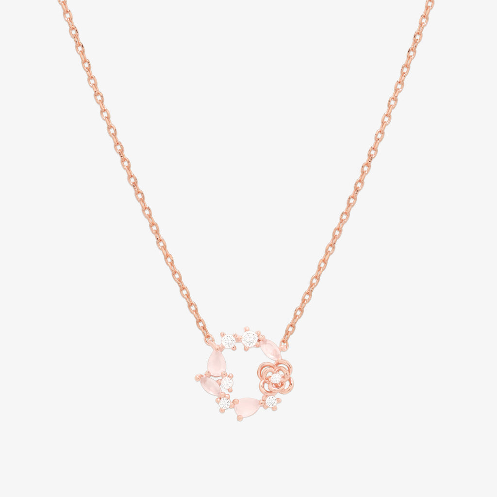 Cubic flower necklace