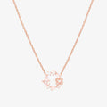 Cubic flower necklace