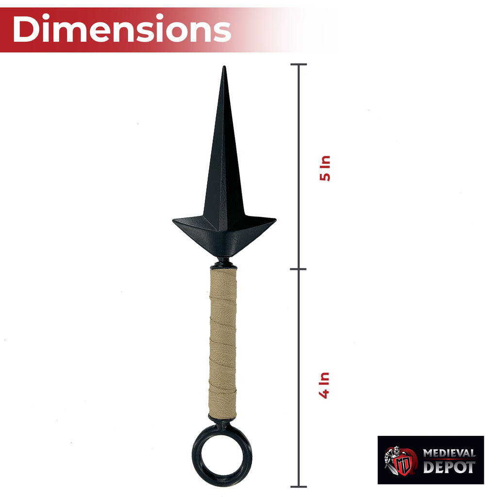 Ninja Yondaime Tri-Point Anime Kunai Knife-1