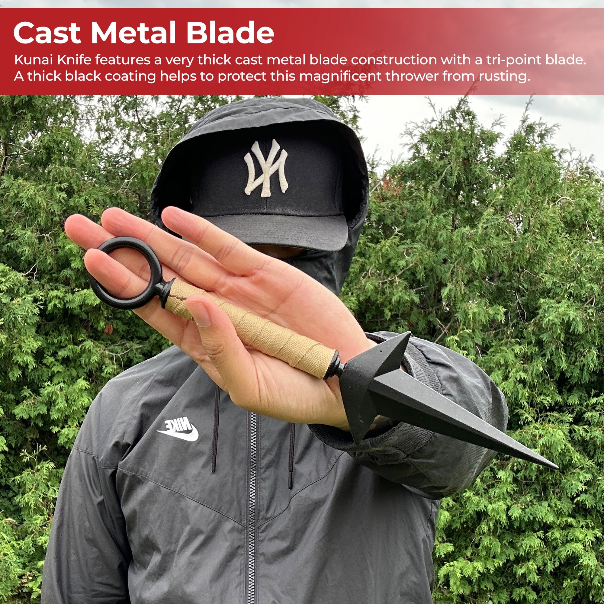 Ninja Yondaime Tri-Point Anime Kunai Knife-3