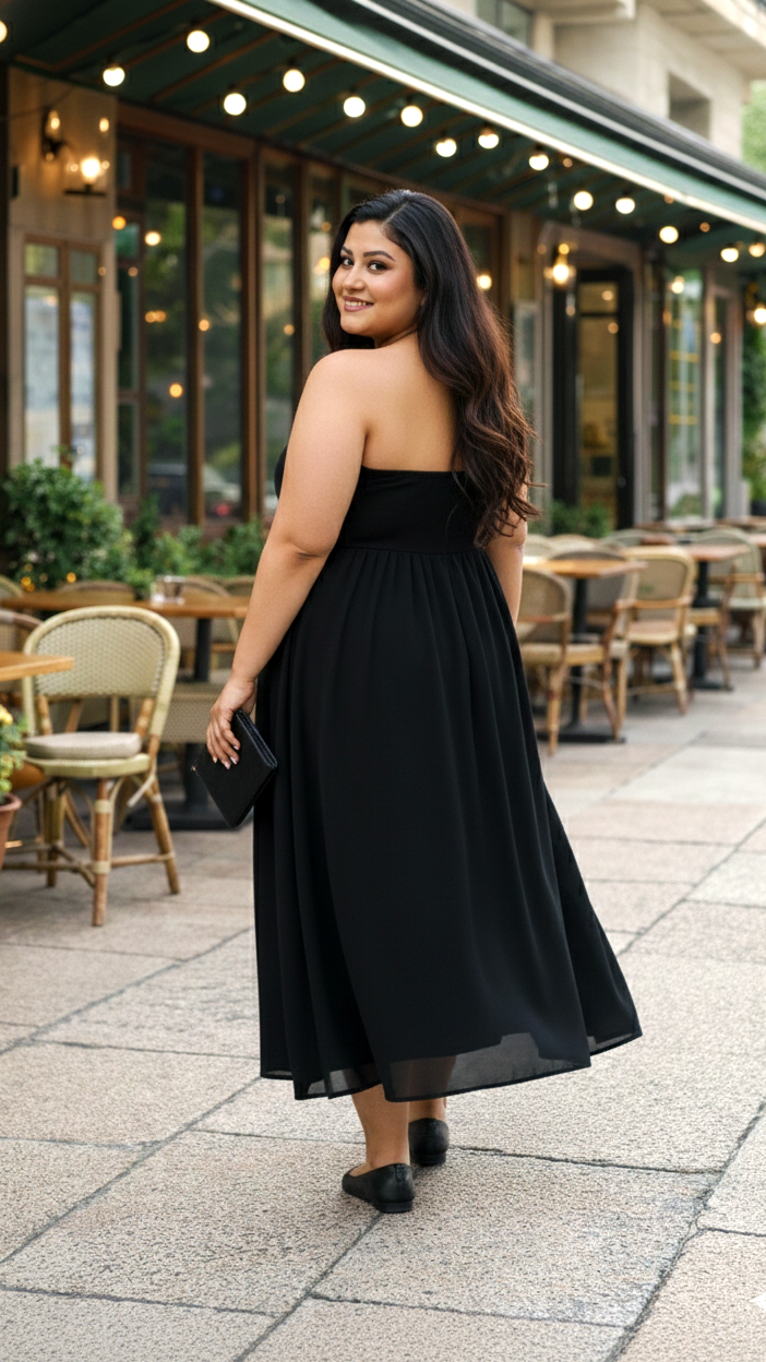 Elegant Black Tube Maxi Dress – Party & Evening Perfect-3