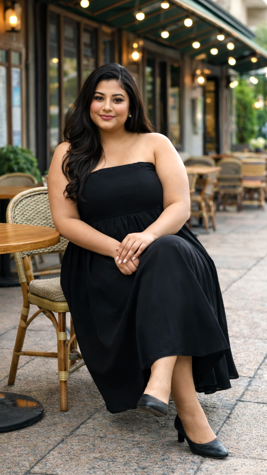 Elegant Black Tube Maxi Dress – Party & Evening Perfect-1