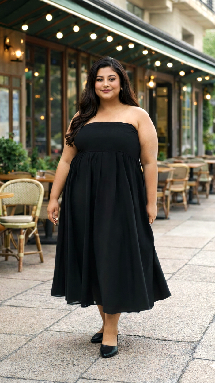 Elegant Black Tube Maxi Dress – Party & Evening Perfect-0