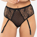 Sheer Mesh Polka Dot Tanga Garter Panty Nyks-0